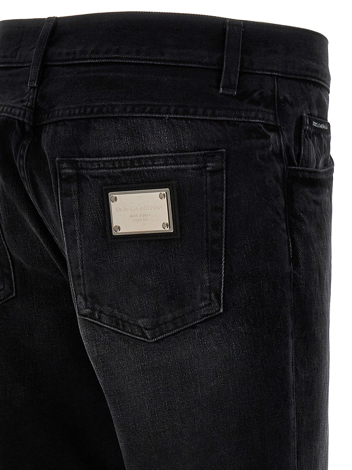 Logo Plaque Jeans Black