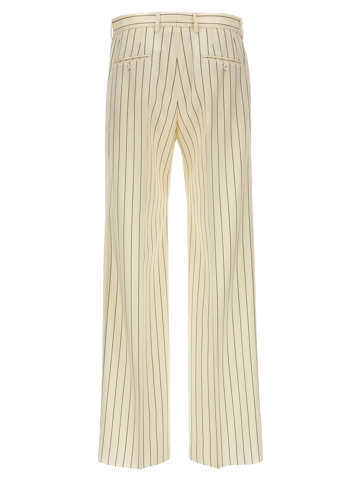 Pinstripe Pants White/Black