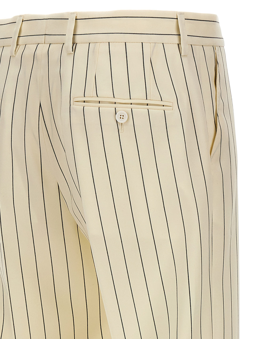 Pinstripe Pants White/Black