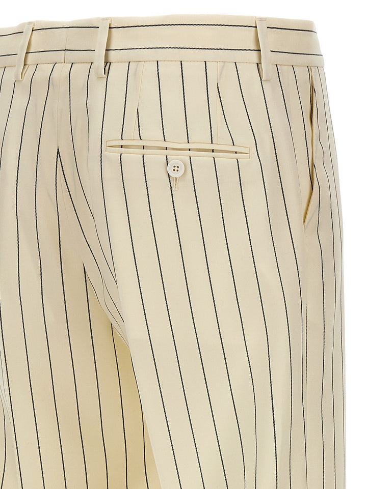 Pinstripe Pants White/Black