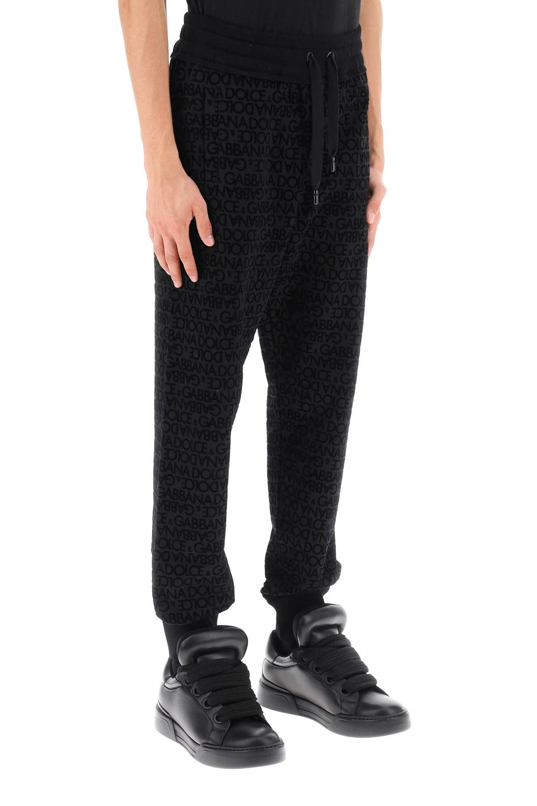 Flocked Logo Joggers - Dolce & Gabbana - Men