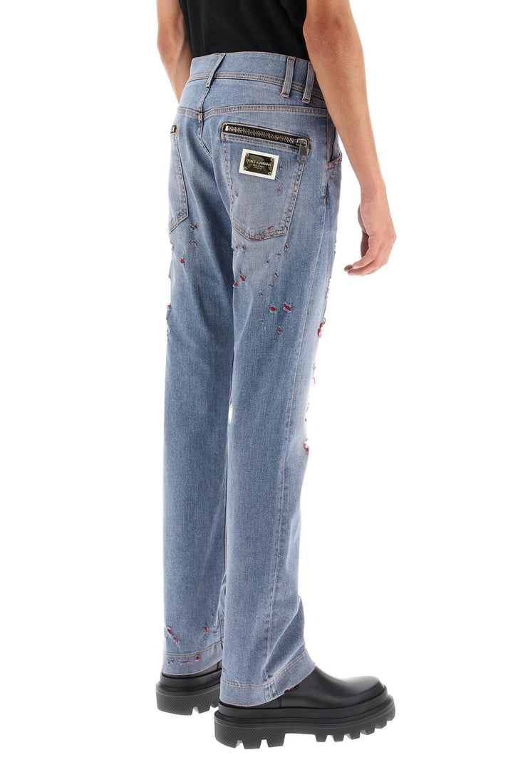 Re Edition Jeans With Destroyed Detailing - Dolce & Gabbana - Men