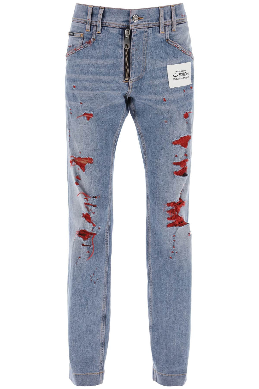 Re Edition Jeans With Destroyed Detailing - Dolce & Gabbana - Men