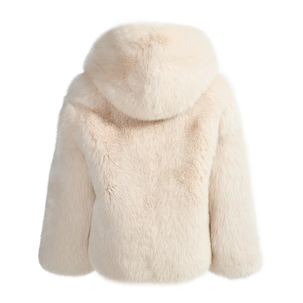 Extreme White Fox Fur Jacket