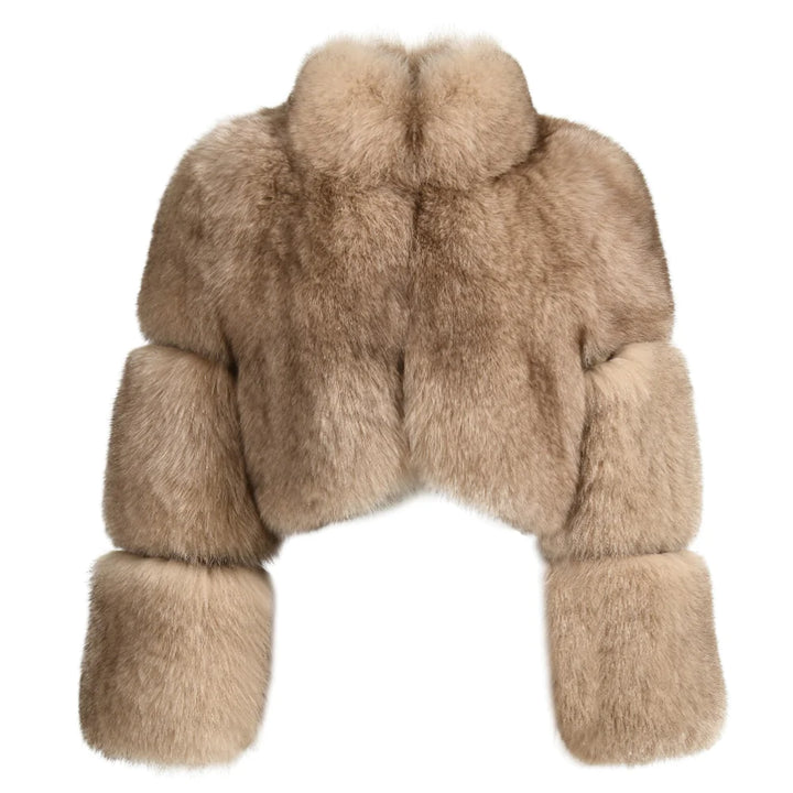 Jacket Purse in Natural Beige Fox Fur