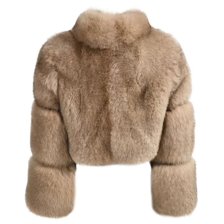 Jacket Purse in Natural Beige Fox Fur