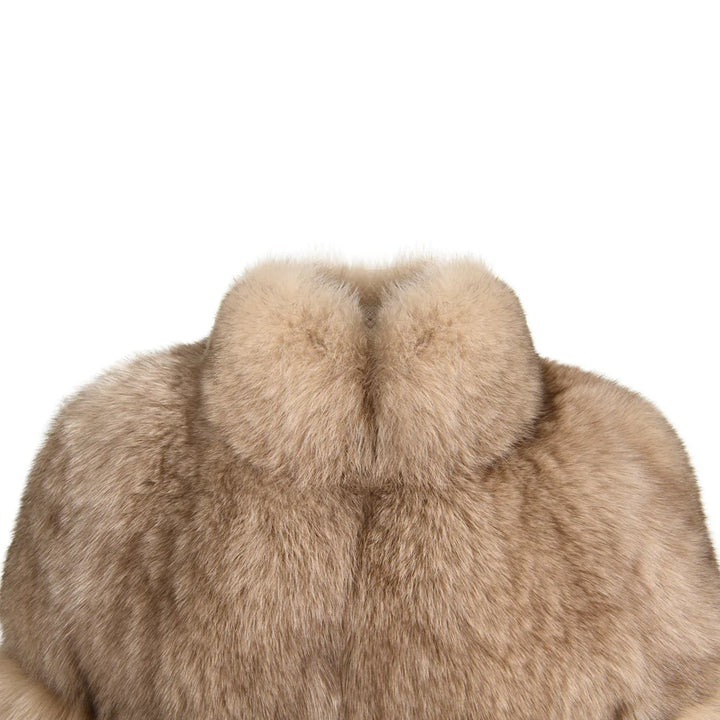 Jacket Purse in Natural Beige Fox Fur