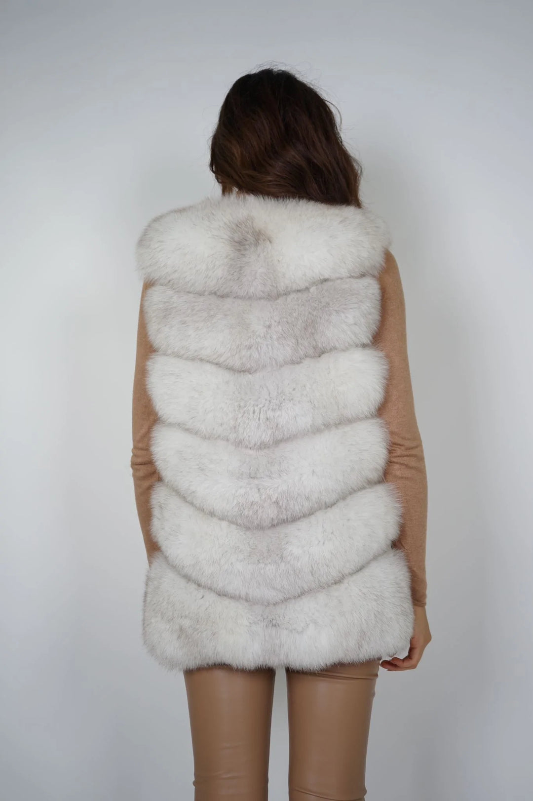 Roxanne White Fox Fur Vest