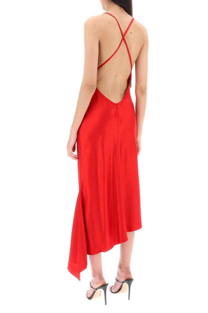 Satin Slip Dress With Asymmetrical Hem - N.21 - Women