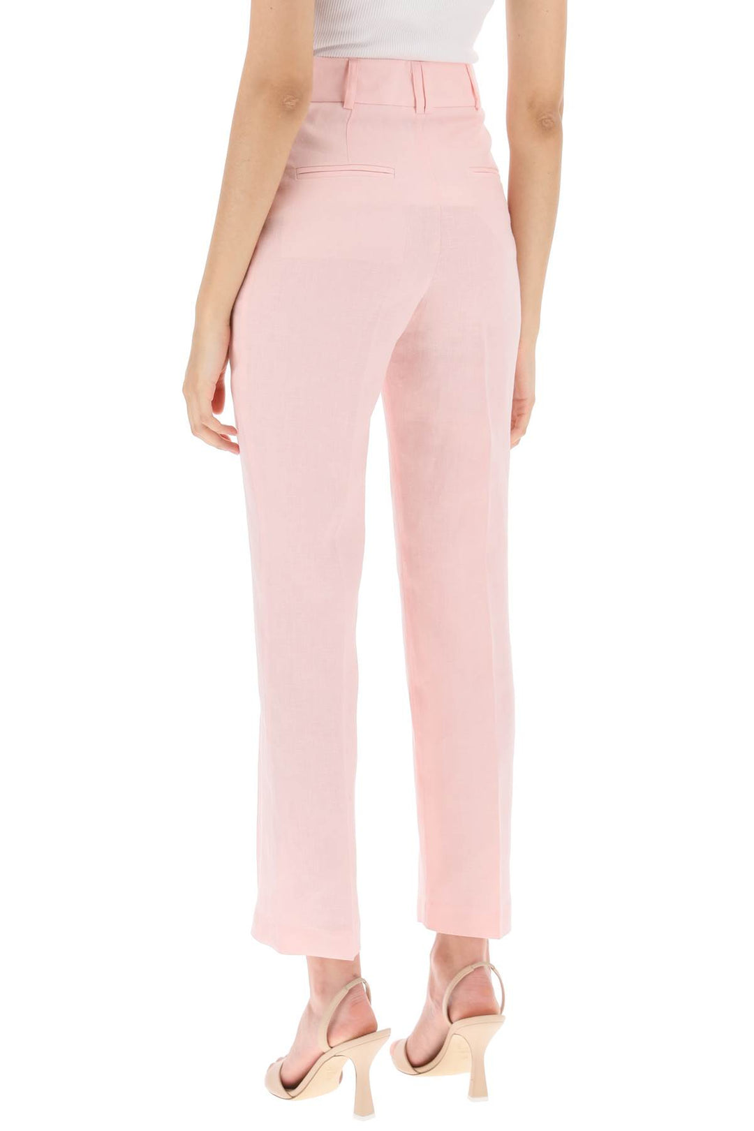 'Loulou' Linen Trousers - Hebe Studio - Women