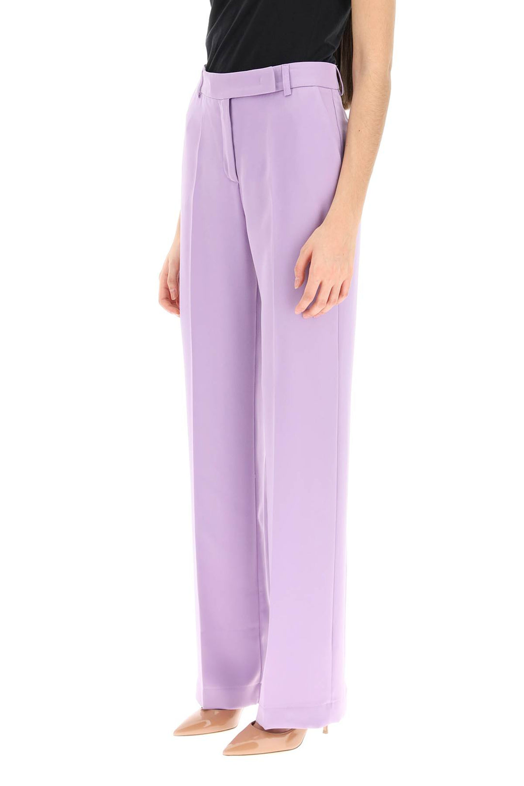 'Lover' Satin Trousers - Hebe Studio - Women