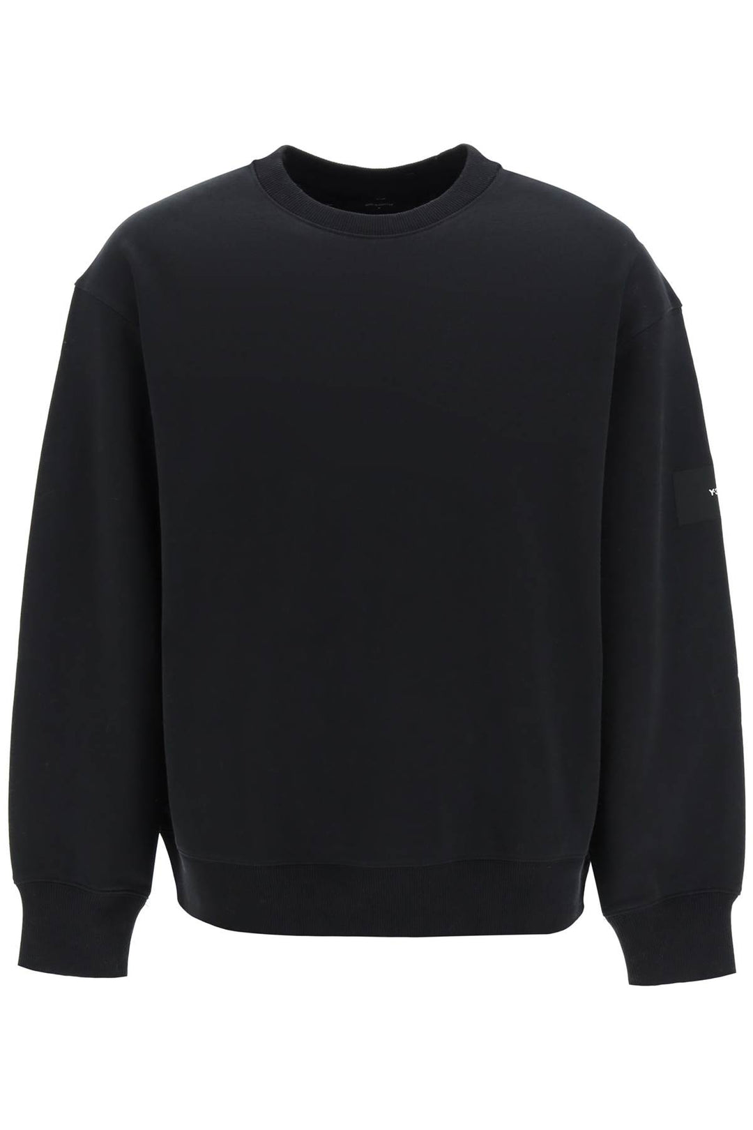 Crewneck Sweatshirt With Rubberized Logo Print On Sleeve - Y-3 - Men