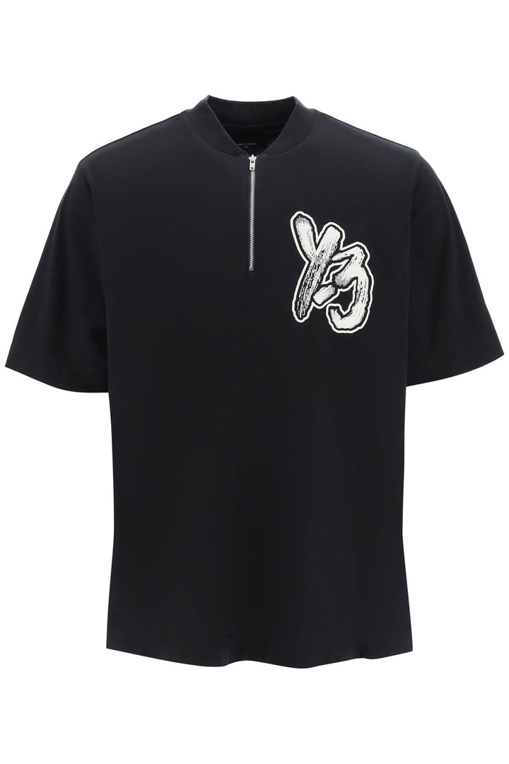 Logo T Shirt With Half Zip - Y-3 - Men