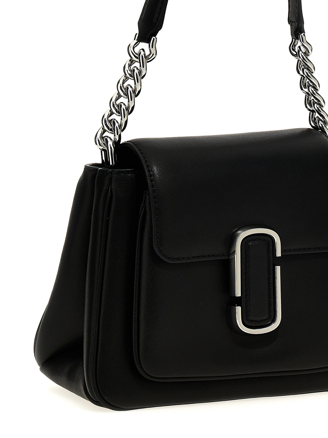 The J Marc Chain Mini Satchel Hand Bags Black