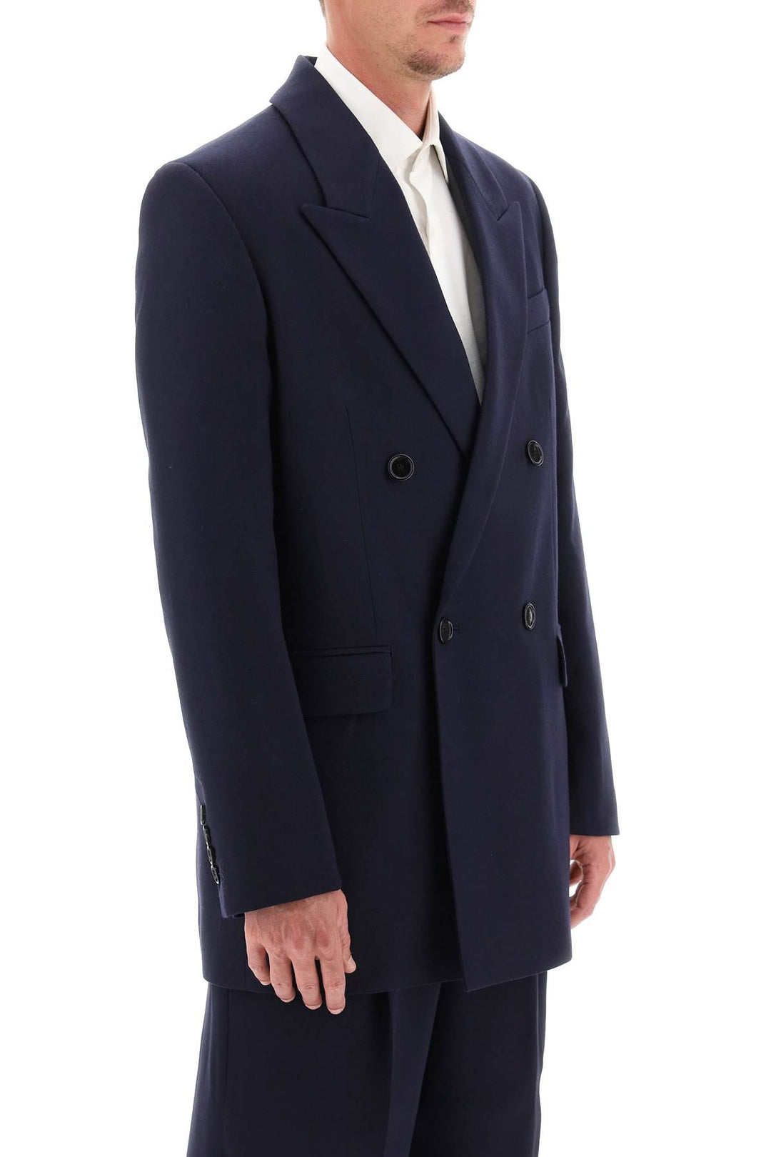 Wool Serge Double Breasted Blazer - Ami Paris - Men