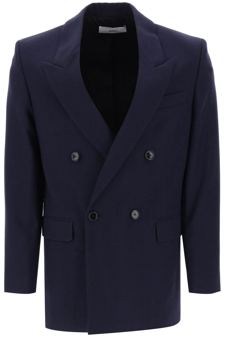 Wool Serge Double Breasted Blazer - Ami Paris - Men