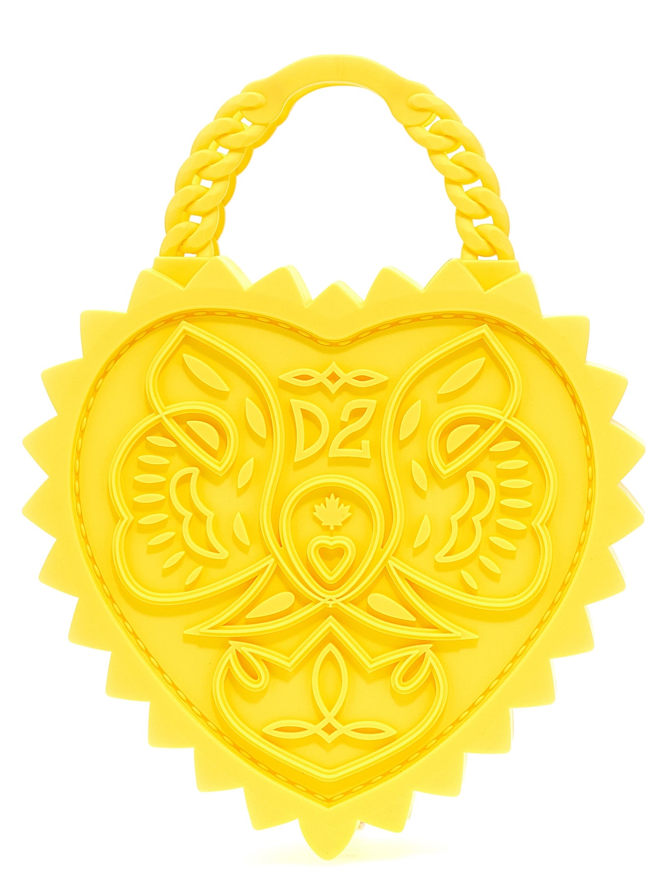 Dsquared2 Open Your Heart Hand Bags Yellow