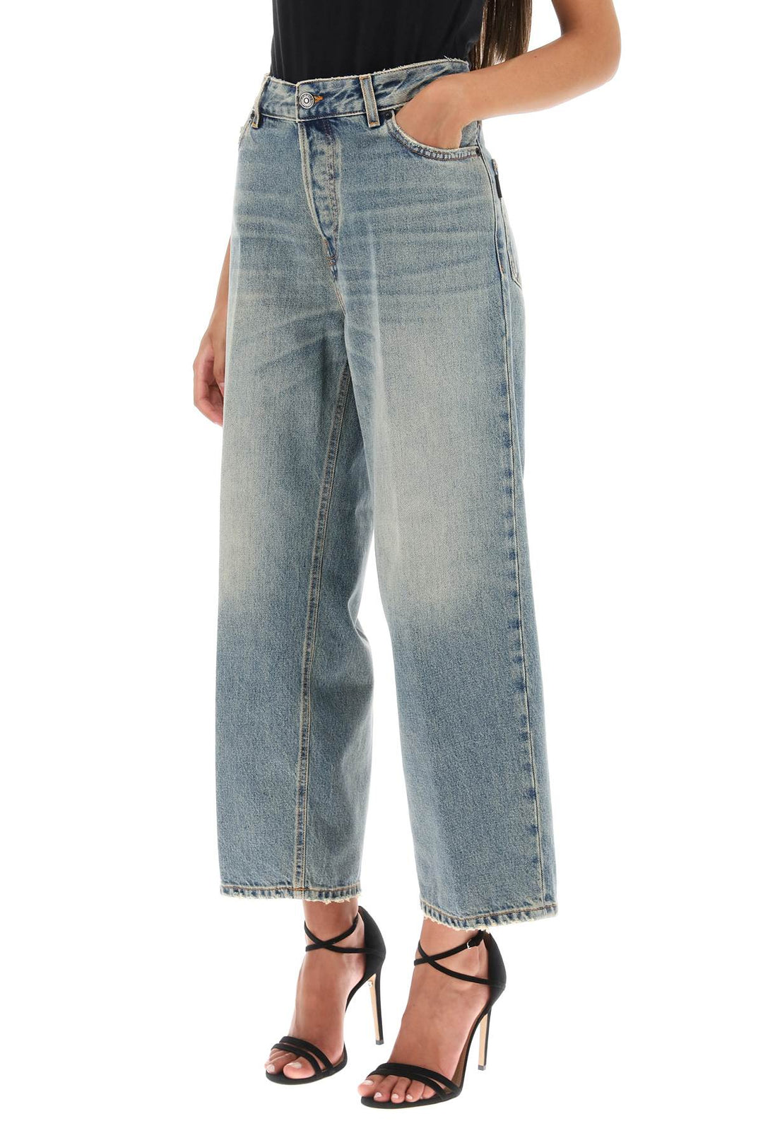 'Betty' Cropped Jeans With Straight Leg - Haikure - Women