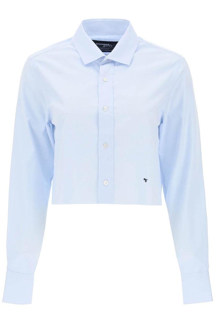 Cotton Twill Cropped Shirt - Homme Girls - Women