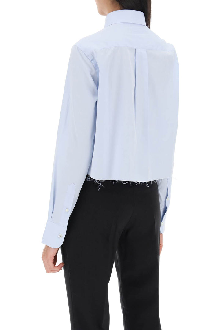 Cotton Twill Cropped Shirt - Homme Girls - Women