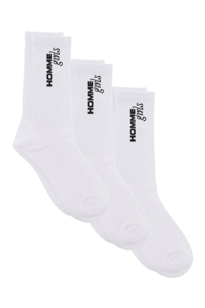 Tri Pack Socks With Logo - Homme Girls - Women