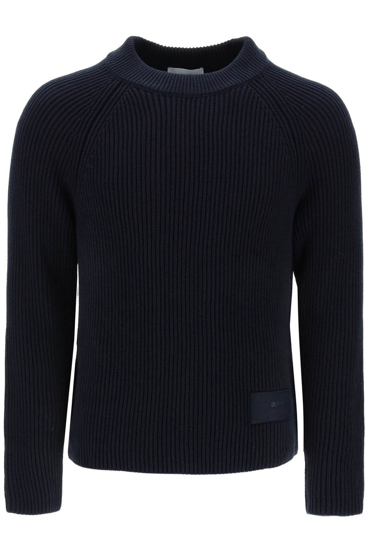 Cotton And Wool Crew Neck Sweater - Ami Paris - Men