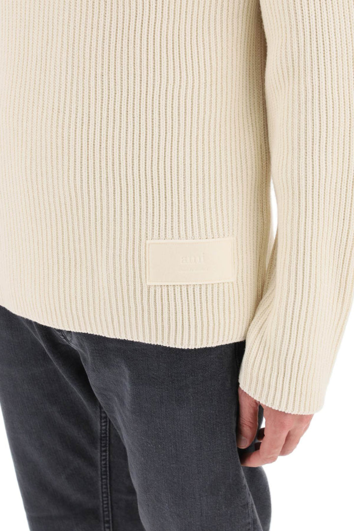 Cotton And Wool Funnel Neck Sweater - Ami Paris - Men