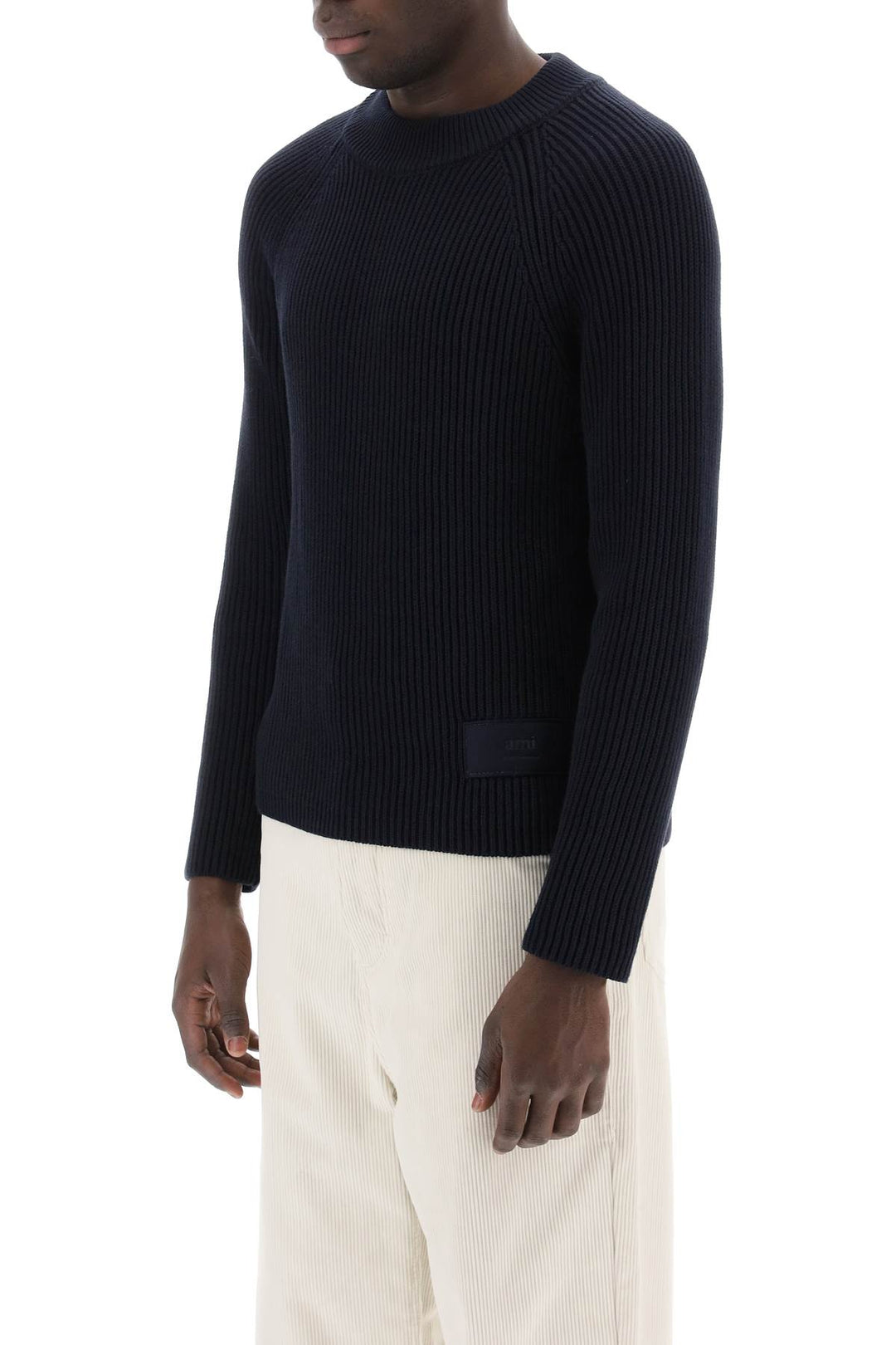 Cotton And Wool Crew Neck Sweater - Ami Paris - Men