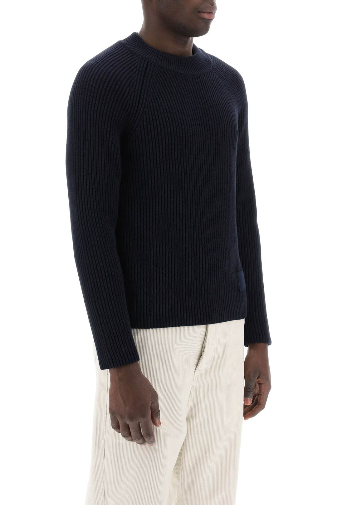 Cotton And Wool Crew Neck Sweater - Ami Paris - Men