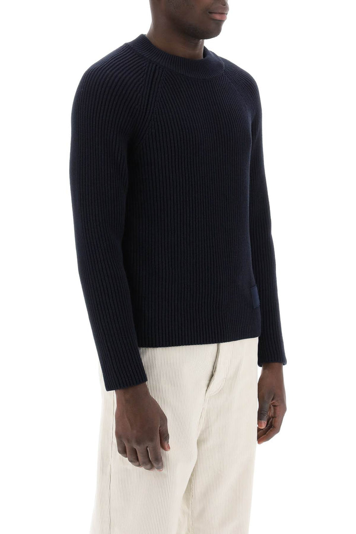 Cotton And Wool Crew Neck Sweater - Ami Paris - Men