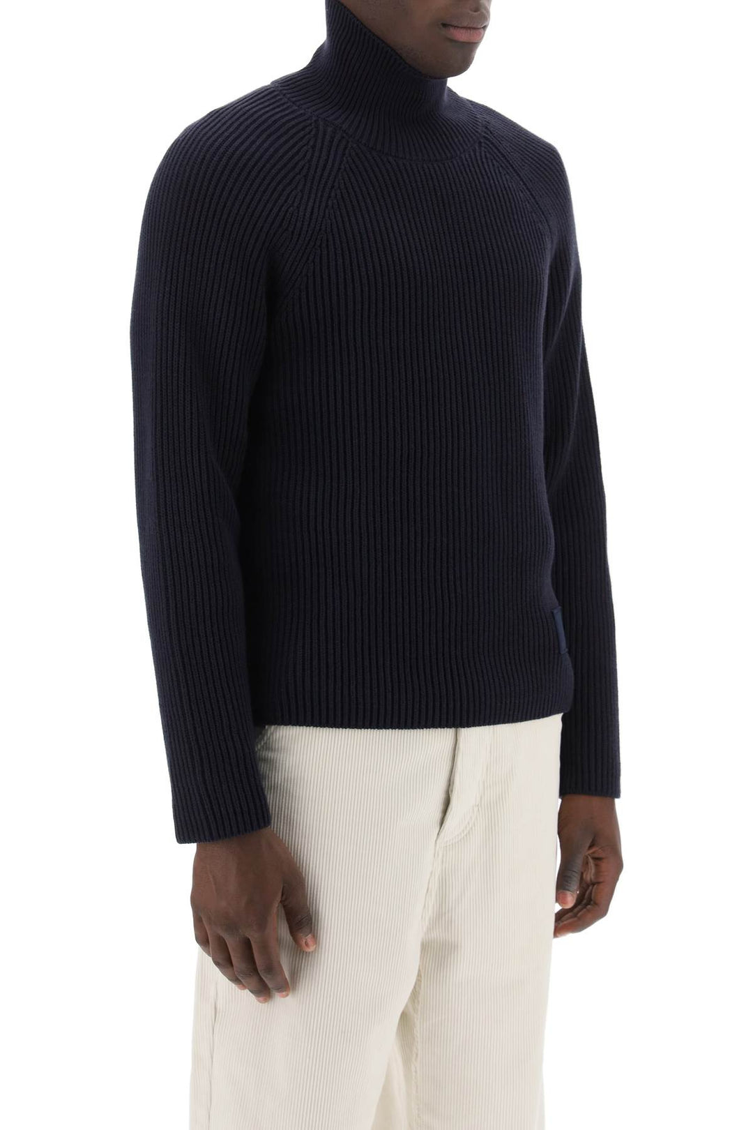 English Rib Funnel Neck Sweater - Ami Paris - Men