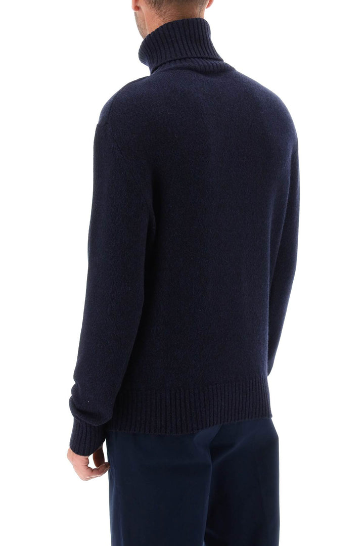 Melange Effect Cashmere Turtleneck Sweater - Ami Paris - Men