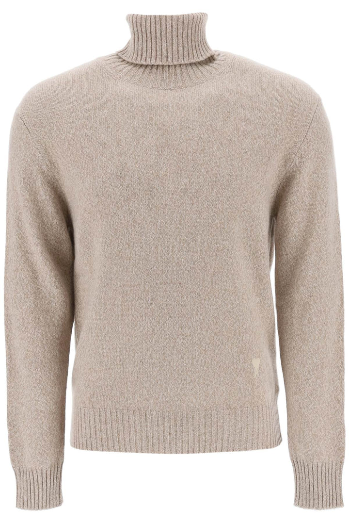 Melange Effect Cashmere Turtleneck Sweater - Ami Paris - Men