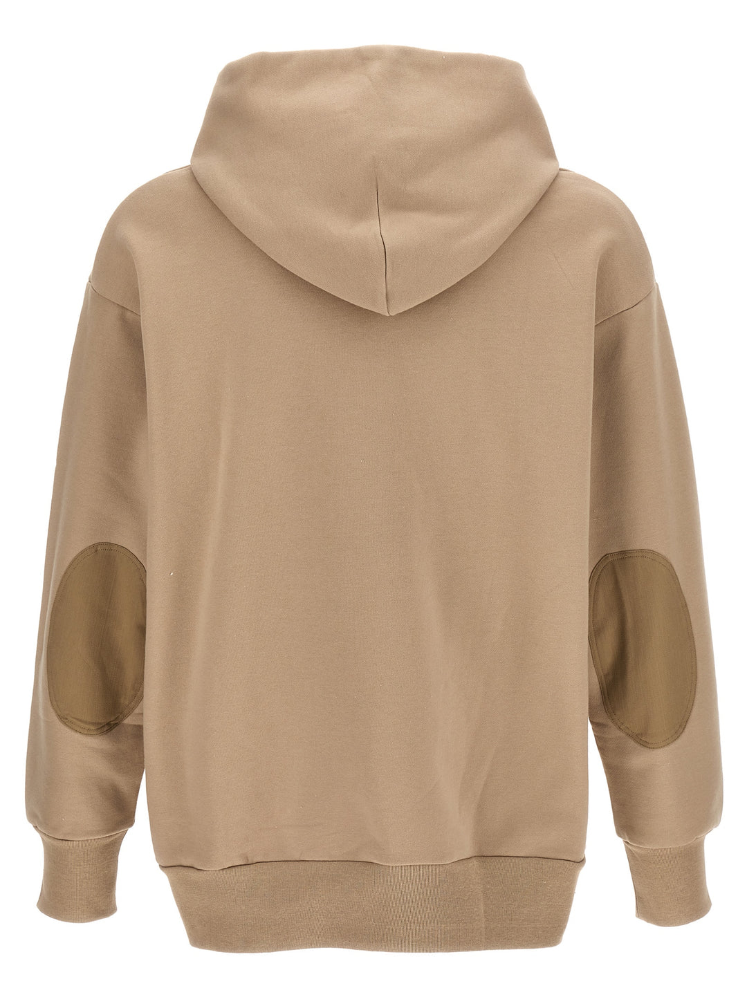 Logo Embroidery Hoodie Sweatshirt Beige