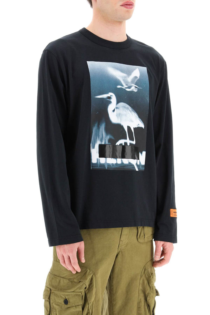 Censored Heron Print Long Sleeve T Shirt - Heron Preston - Men