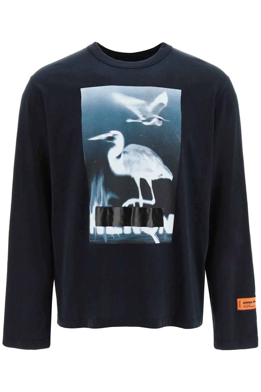 Censored Heron Print Long Sleeve T Shirt - Heron Preston - Men