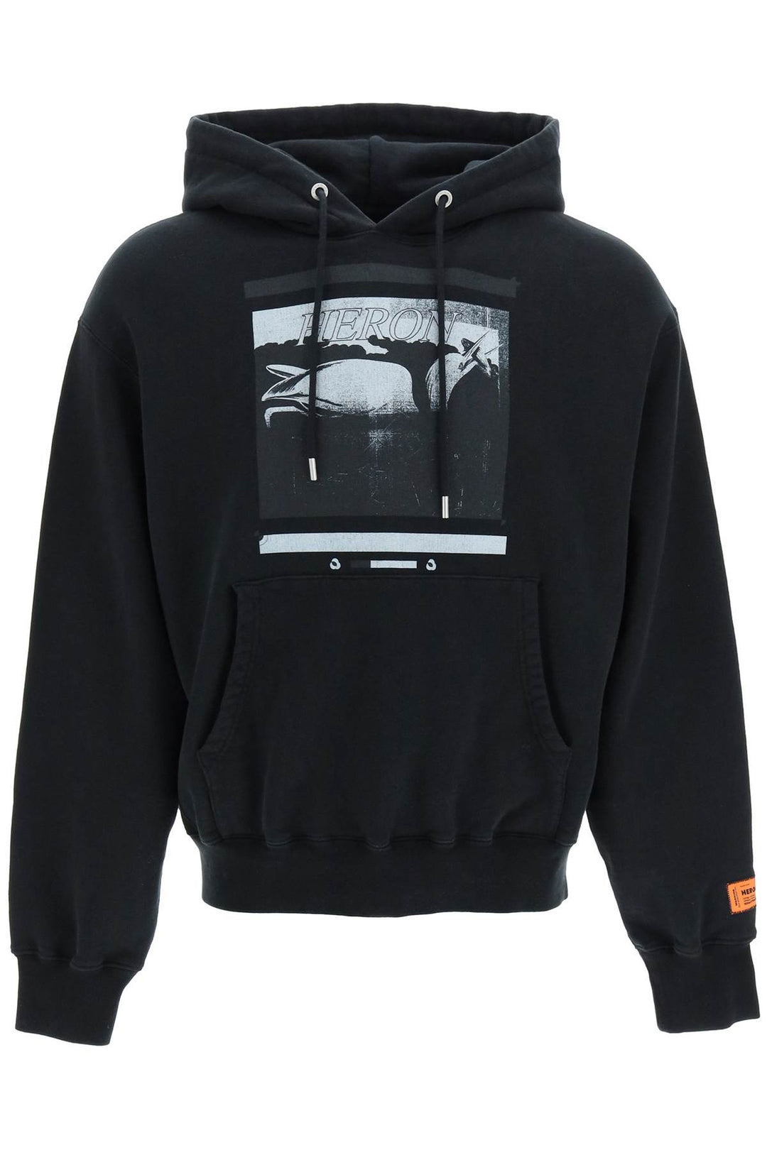 'Misprinted Heron' Print Hoodie - Heron Preston - Men