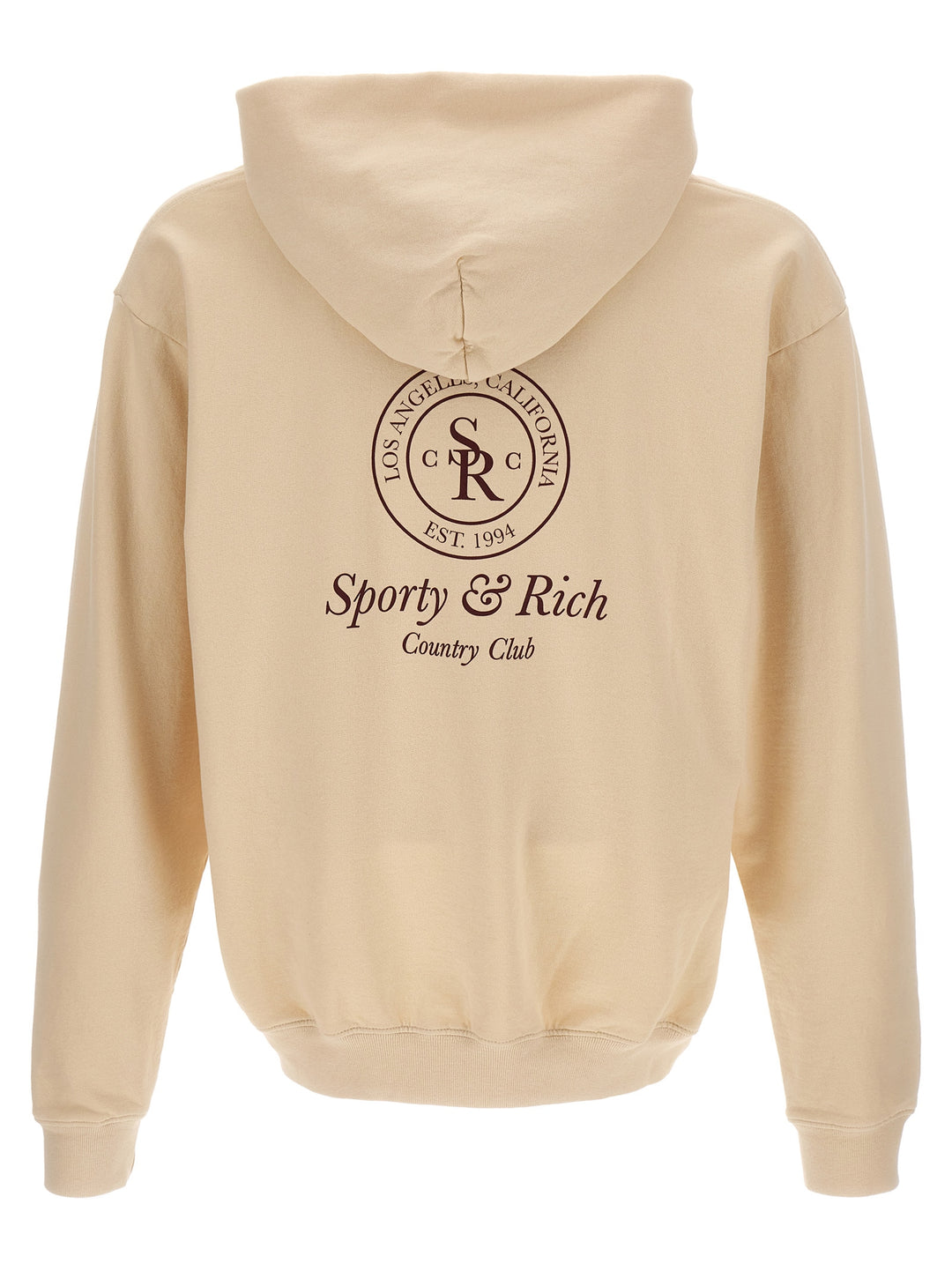 Printed Hoodie Sweatshirt Beige