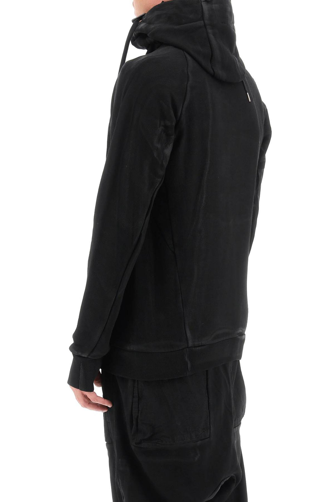 Twisted Hoodie In Coated Cotton - Boris Bidjan Saberi - Men