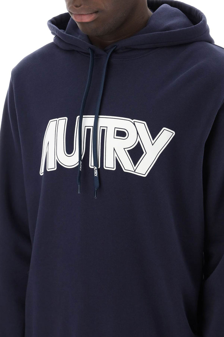 Hoodie With Maxi Logo Print - Autry - Men