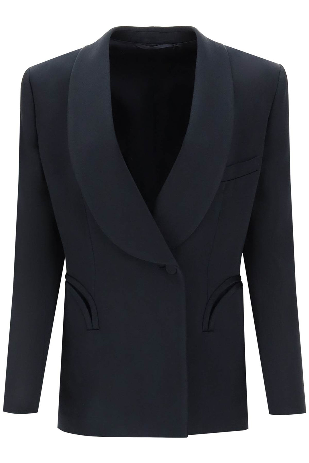 'Heart Smoking Novalis' Double Breasted Blazer In Crepe Satin - Blazé Milano - Women