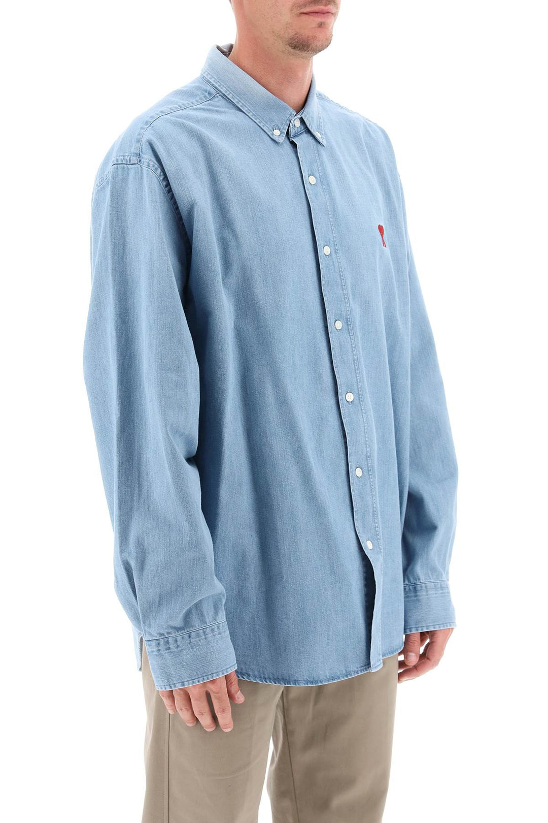 Oversized Denim Shirt - Ami Paris - Men