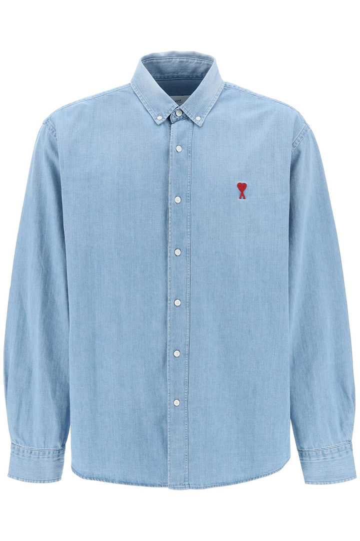 Oversized Denim Shirt - Ami Paris - Men