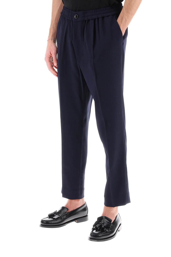 Elasticated Waist Pants In Viscose And Wool - Ami Paris - Men