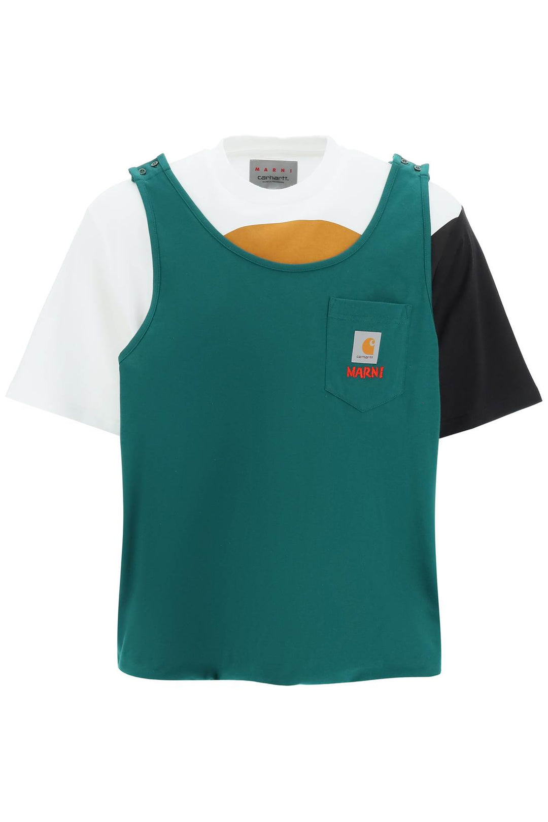 T Shirt With Sewn In Tank Top - Marni X Carhartt - Men