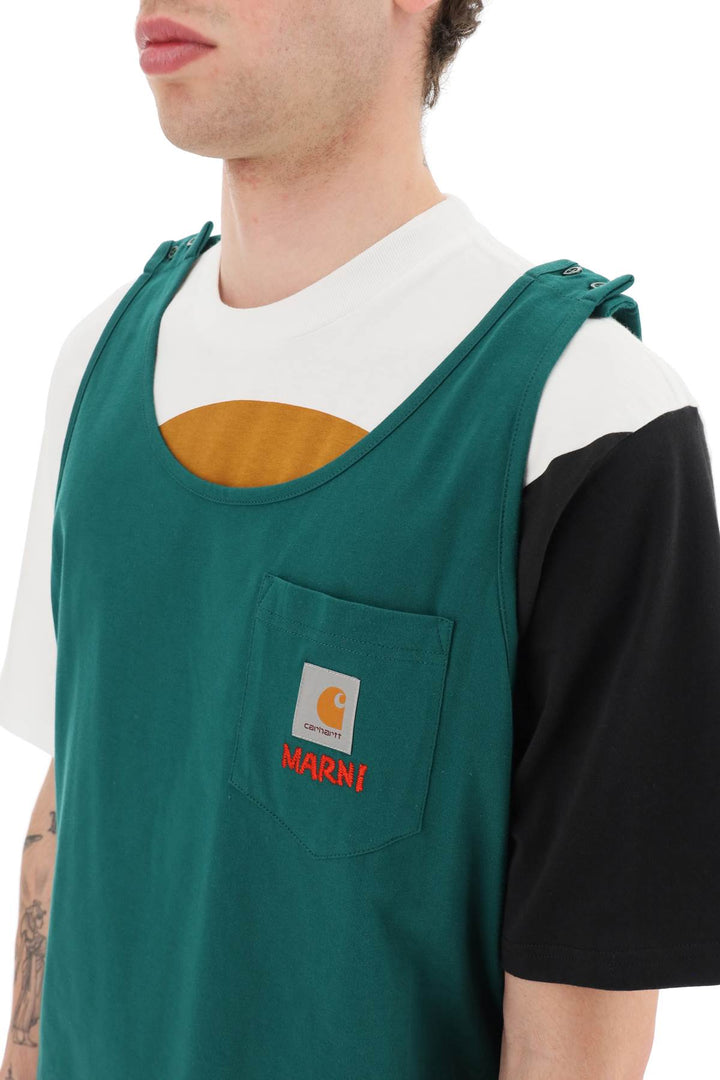 T Shirt With Sewn In Tank Top - Marni X Carhartt - Men