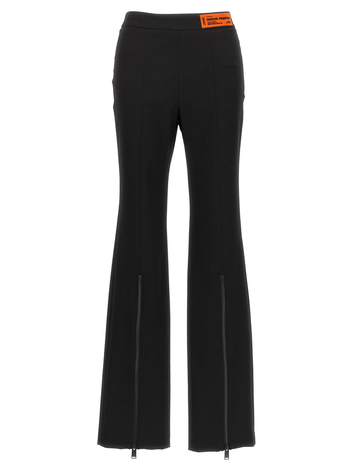 Gabardine Zip Pants Black