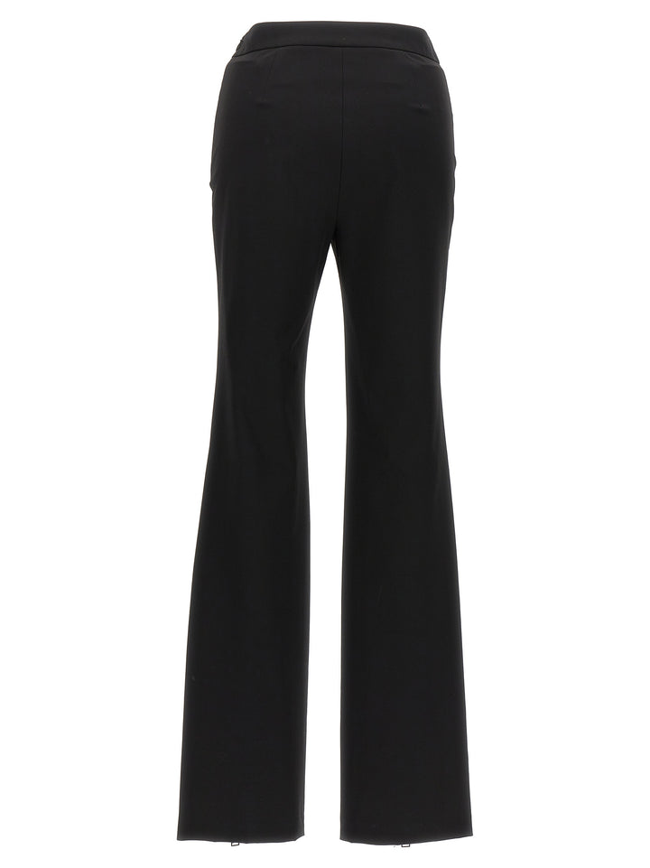 Gabardine Zip Pants Black