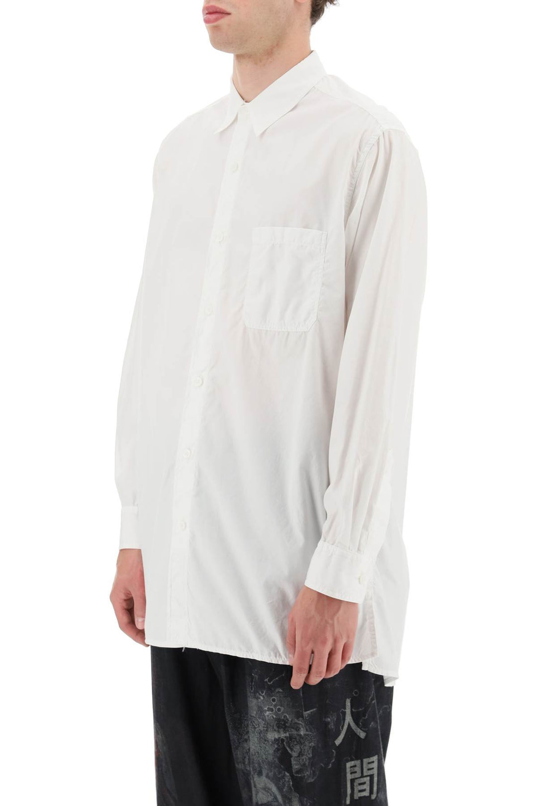 Classic Cotton Shirt With Pocket - Yohji Yamamoto - Men