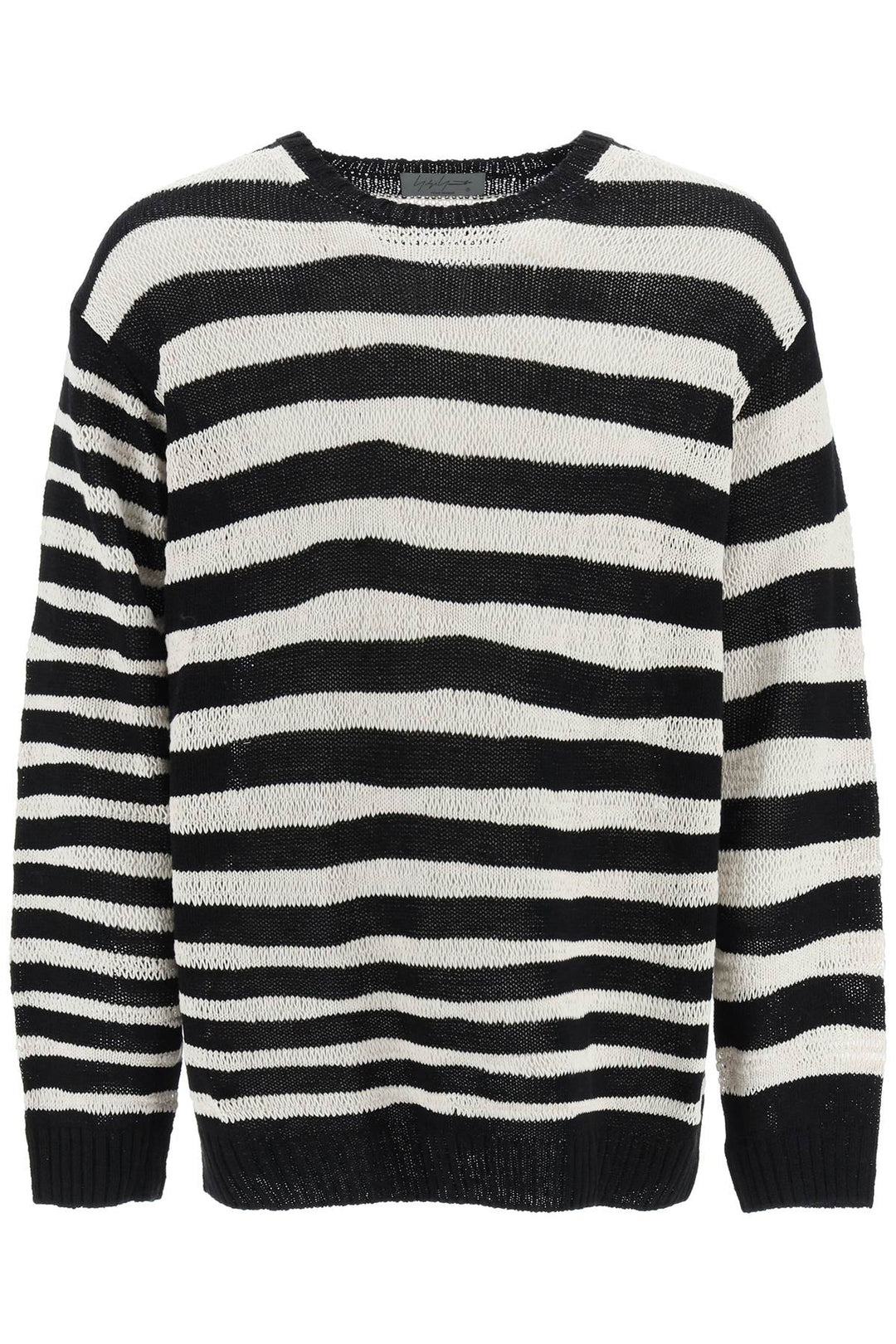 Striped Pure Cotton Sweater - Yohji Yamamoto - Men